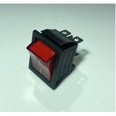 Кнопка сетевая двойная для масляного радиатора KSD2 6 конт черно-красная 15A