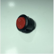 Кнопка сетевая для масляного радиатора кругл черно-красная 2 конт 3А