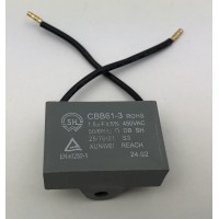 Конденсатор для вытяжки универсальный Hansa 1.5 мкФ mF CBB61-3